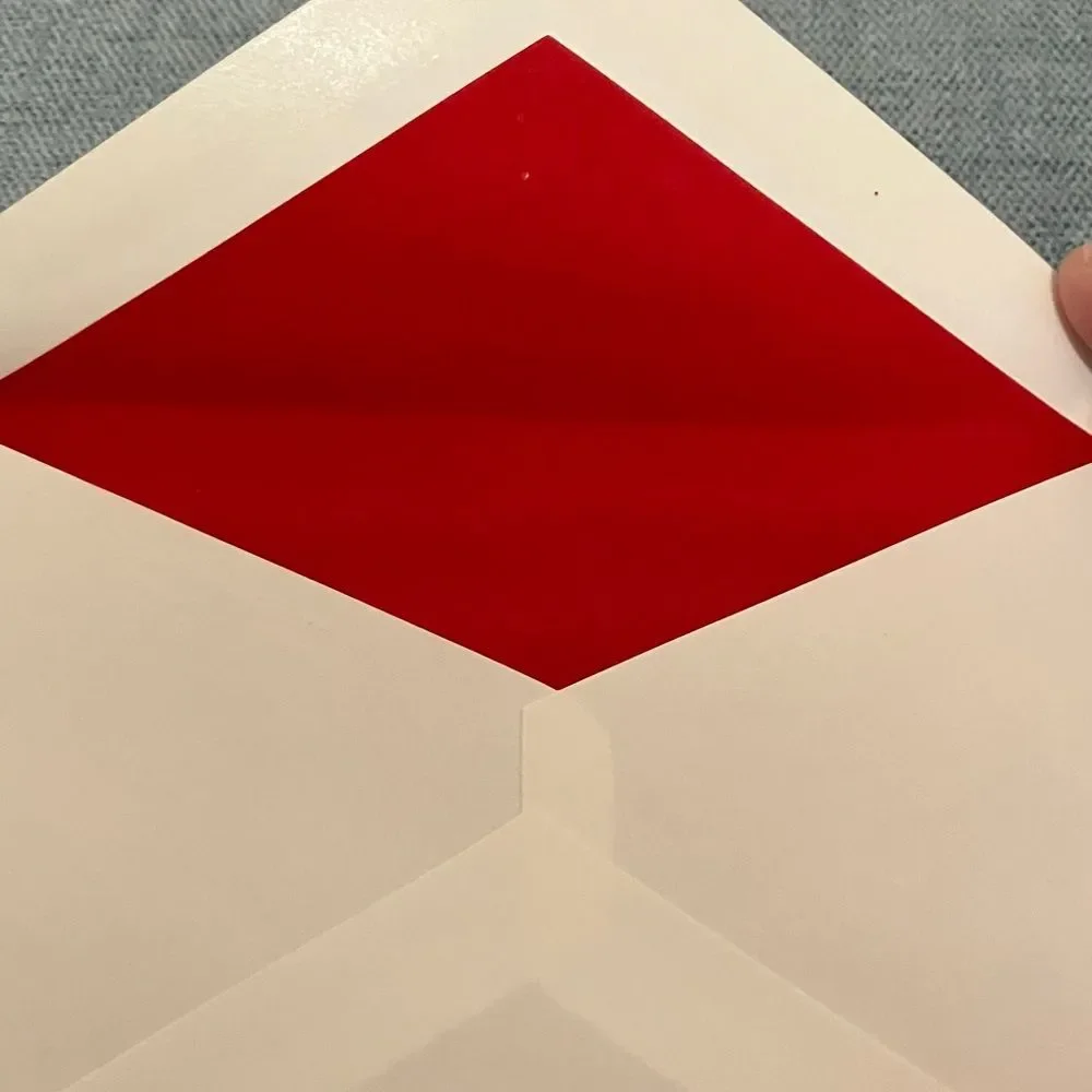 9 White and Red Envelopes